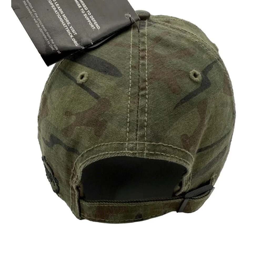 ’47 Camo Spartan Patch Cap Operation Hat Trick Adjustable Snap Military Veteran - Picture 7 of 12